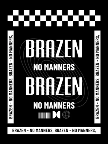 Plantilla de diseño gráfico audaz para ropa streetwear con tipografía atrevida
