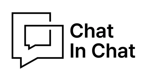 Modèle de logo pour le chat en ligne