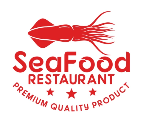 Modelo de design de logotipo de restaurante de frutos do mar