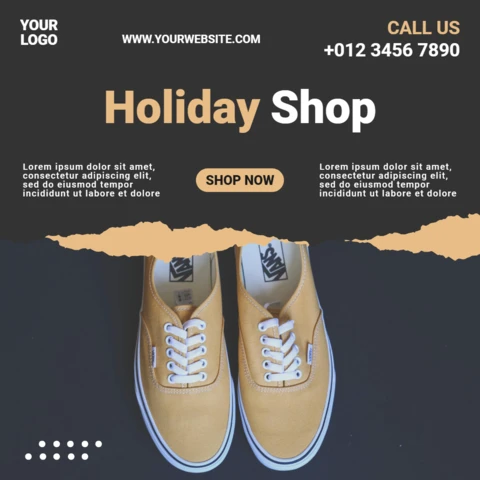 Streetwear negozio sneakers vendita instagram post design template