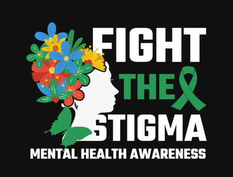 Fight The Stigma Mental Health T-Shirt Design