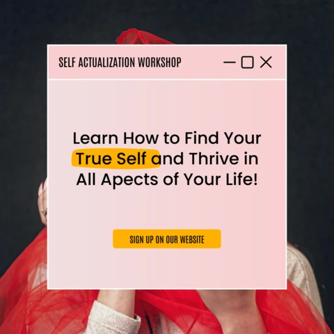 Self Actualization Workshop Promotion Instagram Post Design Template