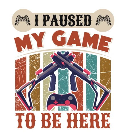 Retro Gamer Design Template: I Paused My Game to Be Here