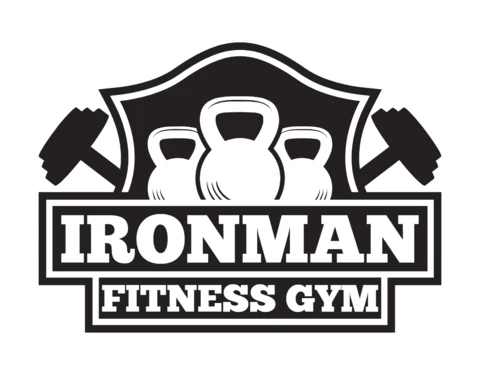 Iron Man Gym Center Logo Design Template
