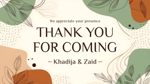 Elegant Thank You Design Template for Events
