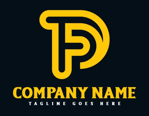 P Letter Company Logo Design Template