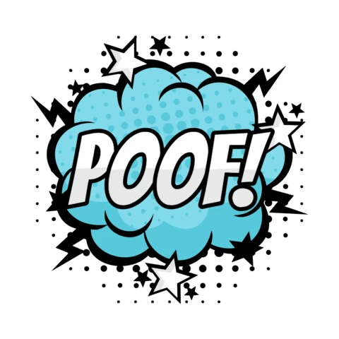 Pouf ! modèle d'effet de texte de style bande dessinée onomatopée