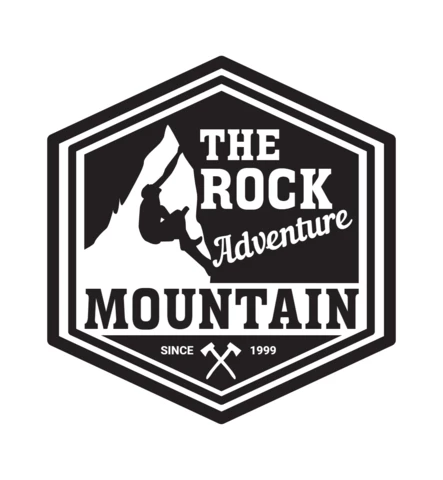 Rock Hill Climbing Adventure Mountain Logo Design Template