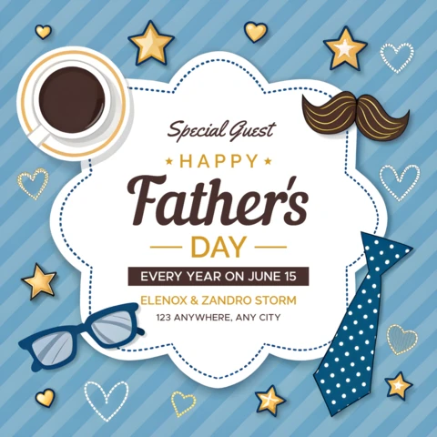 Father's Day Event Template with Breakfast Design