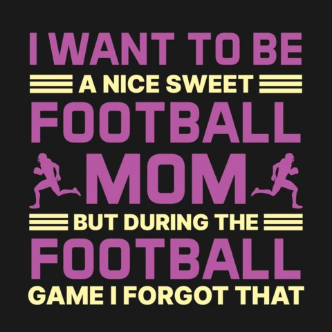 Diseño divertido y elegante para madres deportistas solidarias plantilla de diseño de camiseta de fútbol americano