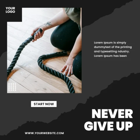 Grey And Black Impactful Instagram Post Design Template