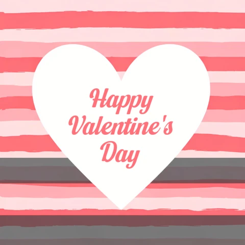 Valentine's Day Heart Design Template for Greeting Card
