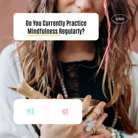 Praticate il sondaggio mindfulness instagram post design template