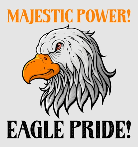 Majestic eagle pride design mascotte patriottica modello di merchandising