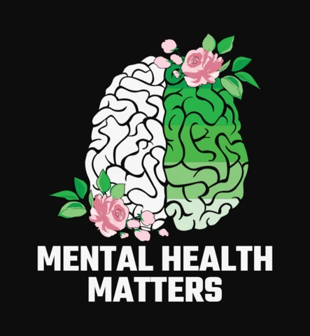 Mental Health Floral Brain T-Shirt Template