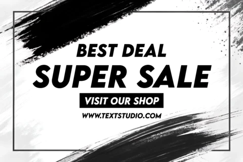Bold Brushstroke Sale Design Template for Promotional Flyers