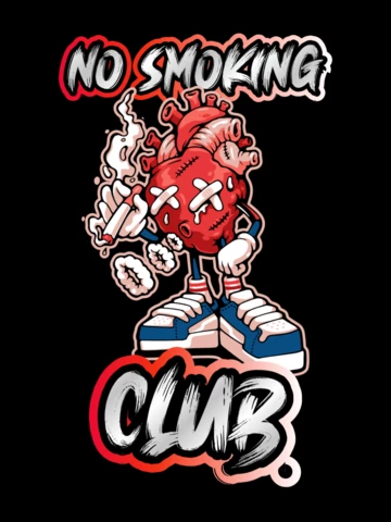 Motivational With Smoking Heart T-shirt Design Template