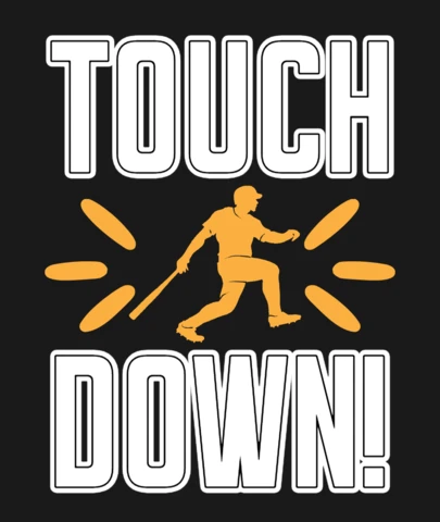 Touch Down Celebratory Sports Baseball Merchandising Design Template