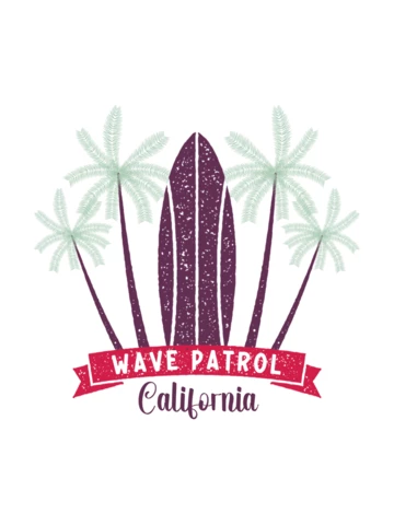 Summer Wave Patrol California T-shirt Template Design