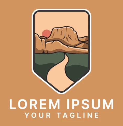Modello di progettazione del logo di Mountain Zion