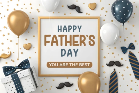 Father's Day Gift Design for Wishes Card Template