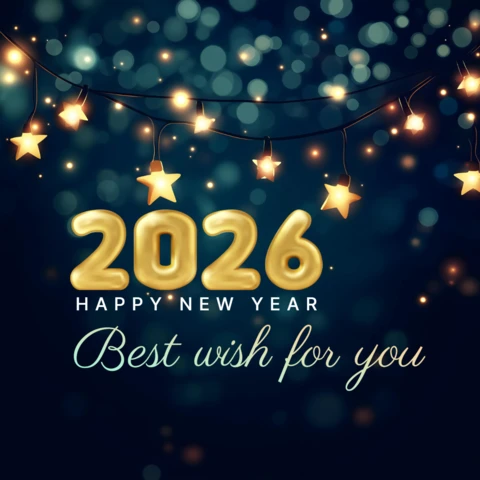 Starry Night Happy New Year 2026 Design Template