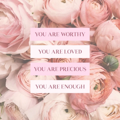 You Are Enough Affirmation Instagram Post Design Template