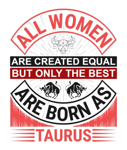 Bold Typography Design Template for Taurus Women Celebrating Strength and Equality