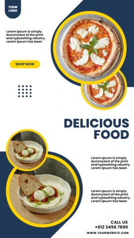 Distinctive Geometric Collage Instagram Story Post Design Template