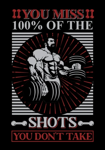 Modello di design per il fitness motivazionale con stile grafico audace