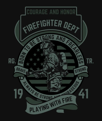 Firefighter Dept T-Shirt Design Template