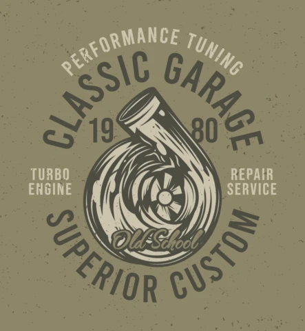 Performance Tuning Classic Garage Vintage T-Shirt Design Template
