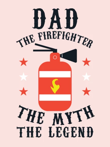 Proud Dad Of A Firefighter T-shirt Template Design