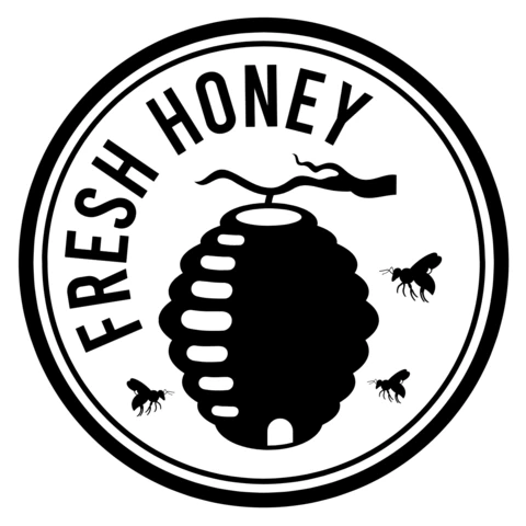 Fresh Honey Stamp Logo Design Template