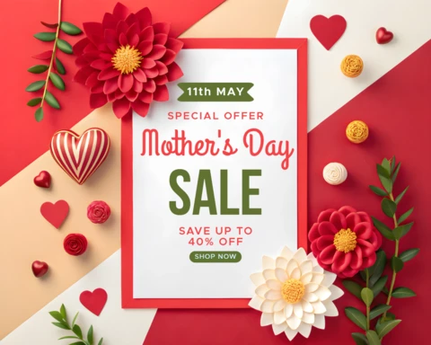 Floral Mother's Day Sale Template Design – Editable Promotional Graphic for Special Offers
