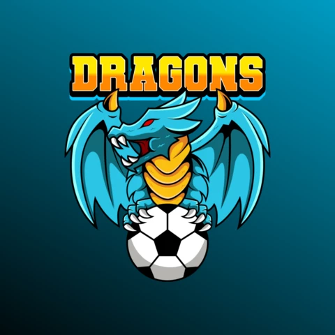 Dragons Animal Sport Mascot Team Badge
