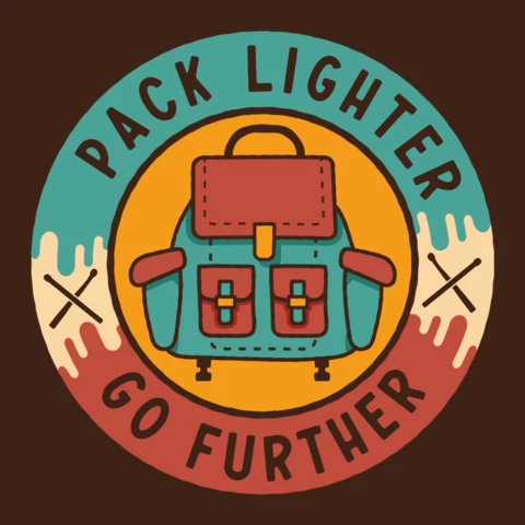 Backpacking Badge Template Design