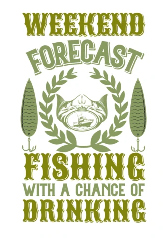 Póster de fin de semana de pesca vintage para aficionados a las actividades al aire libre