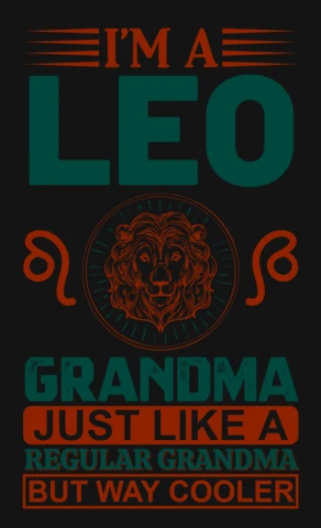 I'm A Leo Grandma Zodiac Sign T-Shirt Design Template