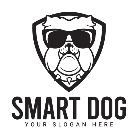 Smart Dog Logo Design Template