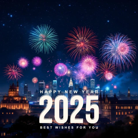 New Yorker Feuerwerk glückliches neues Jahr Hintergrundbild Designvorlage