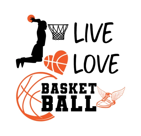 Live Love Basketball T-shirt Design Template