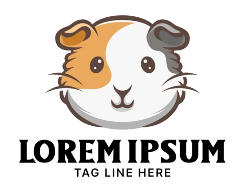 Guinea Pig Logo Design Template