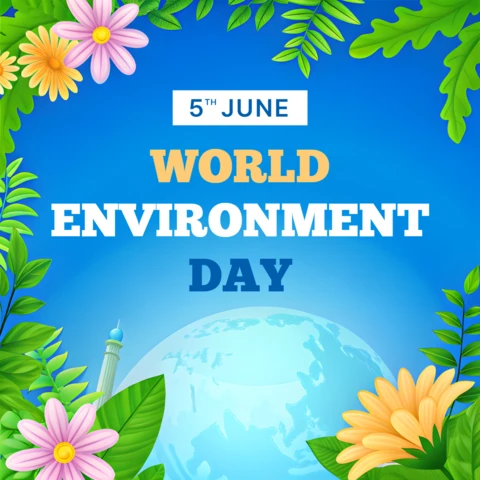 Vibrant Floral Design Template for World Environment Day Celebration
