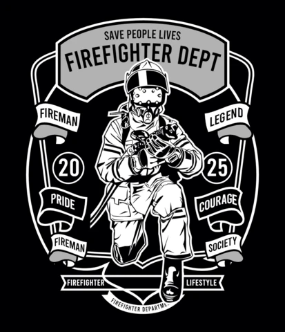 Firefighter T-Shirt Design Template