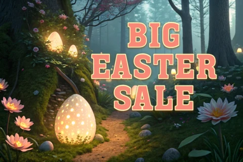 Plantilla de diseño de venta de Pascua caprichosa para promociones festivas