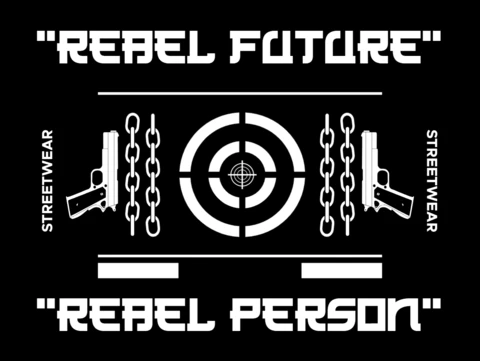 Modèle de design de streetwear urbain avec des armes et des chaînes