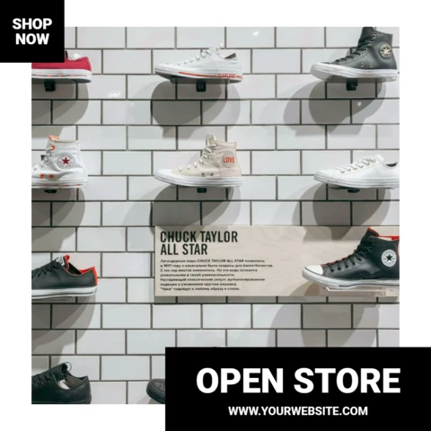 Streetwear Sneakers Ad Social Media Post Design Template