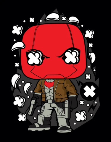 Red Hood Cartoon Character Poster Design Template