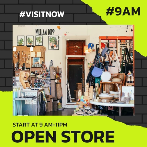 Open Store Modern Street Fashion Social Media Story Design Template